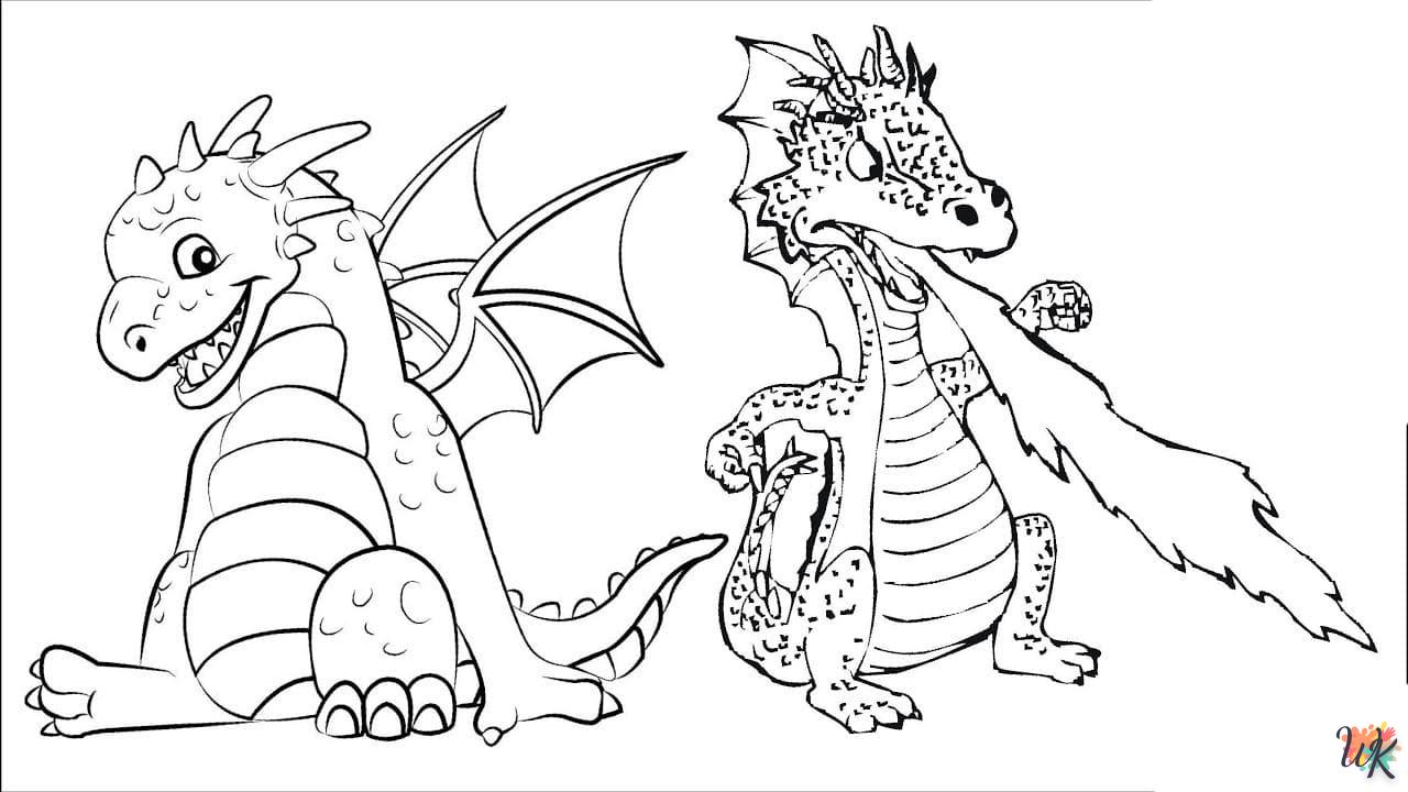 coloriage Dragon  pour enfant de 10 ans