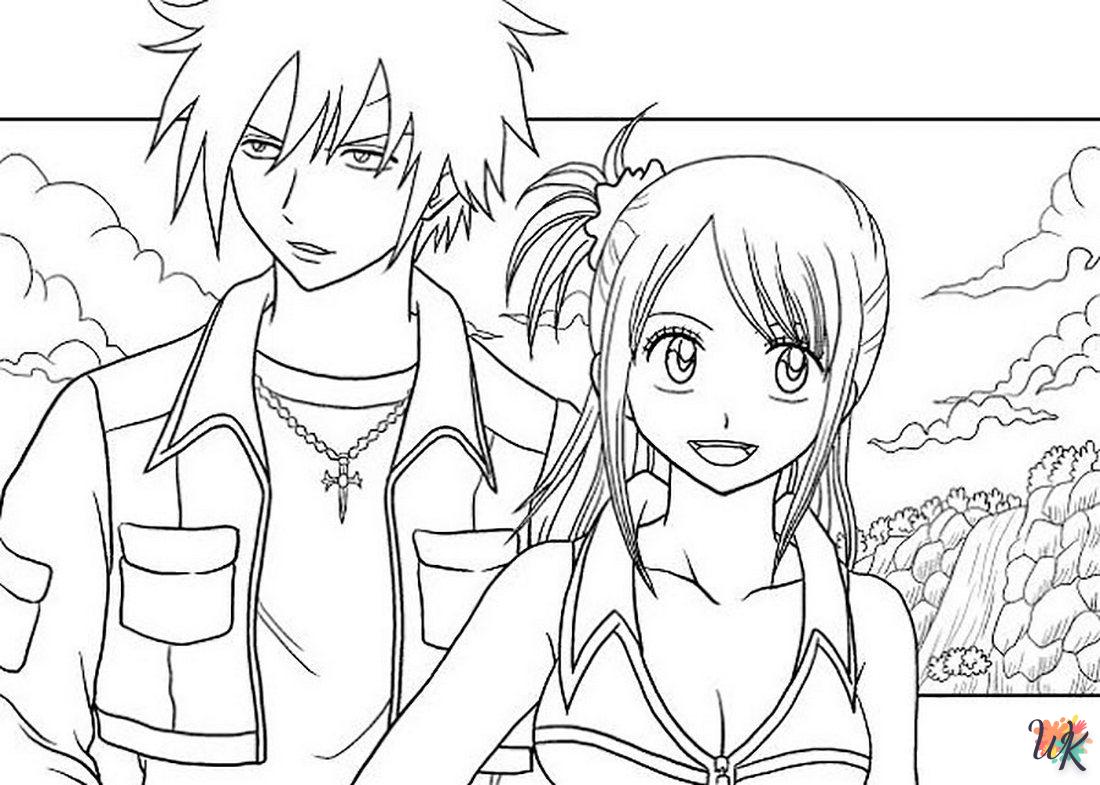 coloriage Fairy Tail  a colorier en ligne