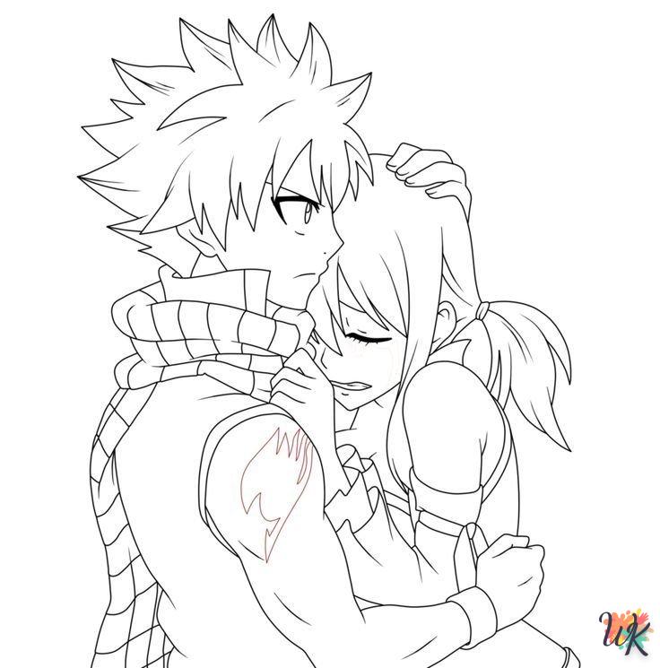 coloriage Fairy Tail  et decoupage a imprimer gratuit