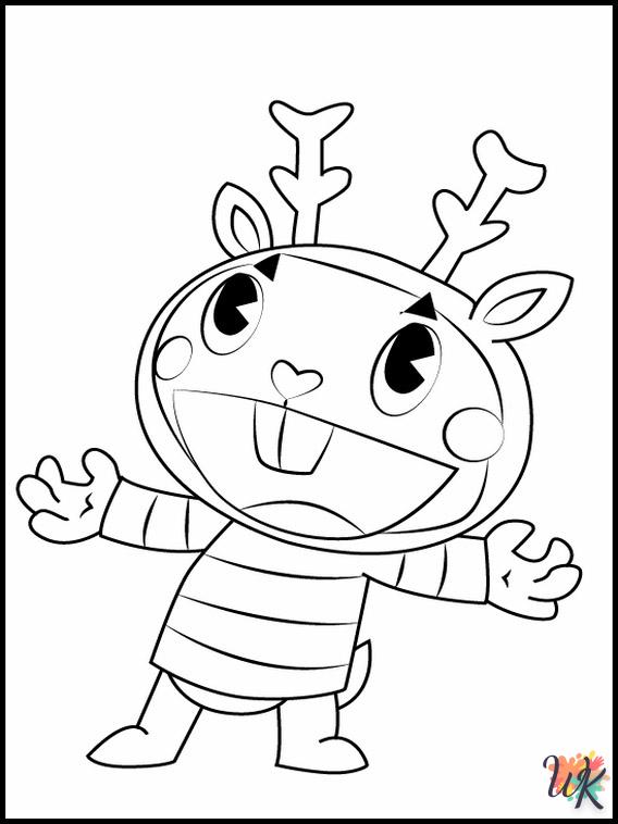 coloriage Happy Tree Friends  en ligne pour bebe de 2 ans