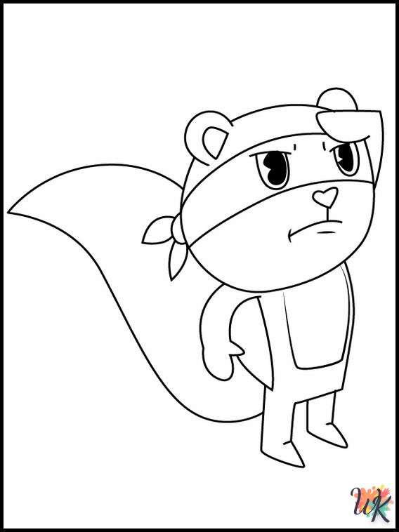 coloriage Happy Tree Friends  à imprimer pour enfants