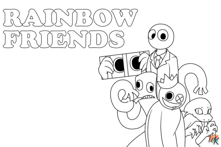 coloriage Rainbow Friends  enfant 8 ans a imprimer