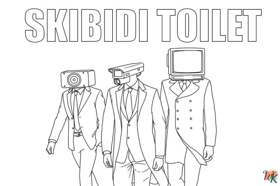 coloriage skibidi toilet  en ligne à imprimer