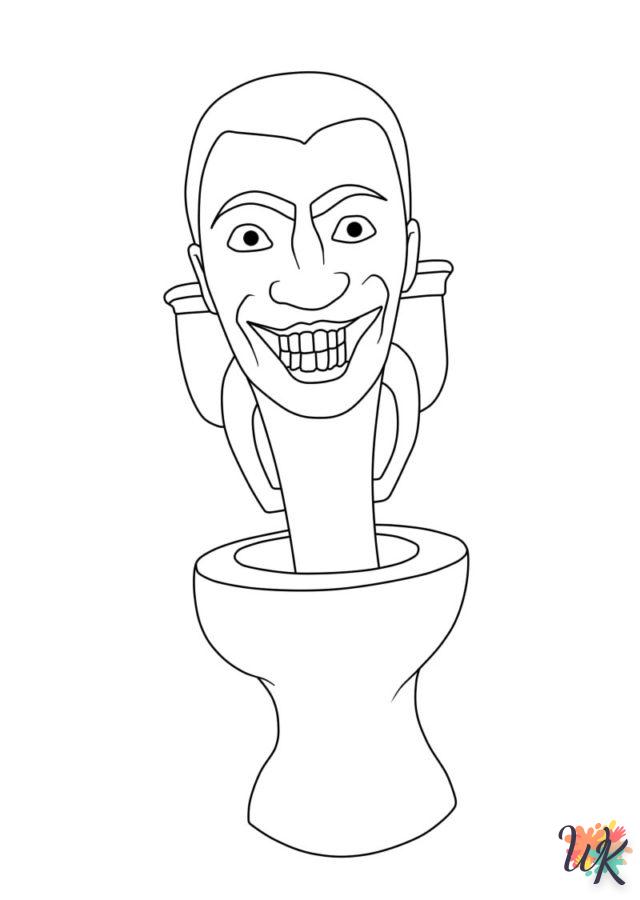 coloriage skibidi toilet  pour enfants à télécharger