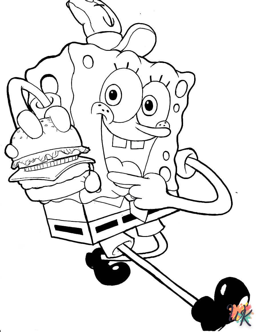 coloriage Spongebob  à imprimer pdf gratuit