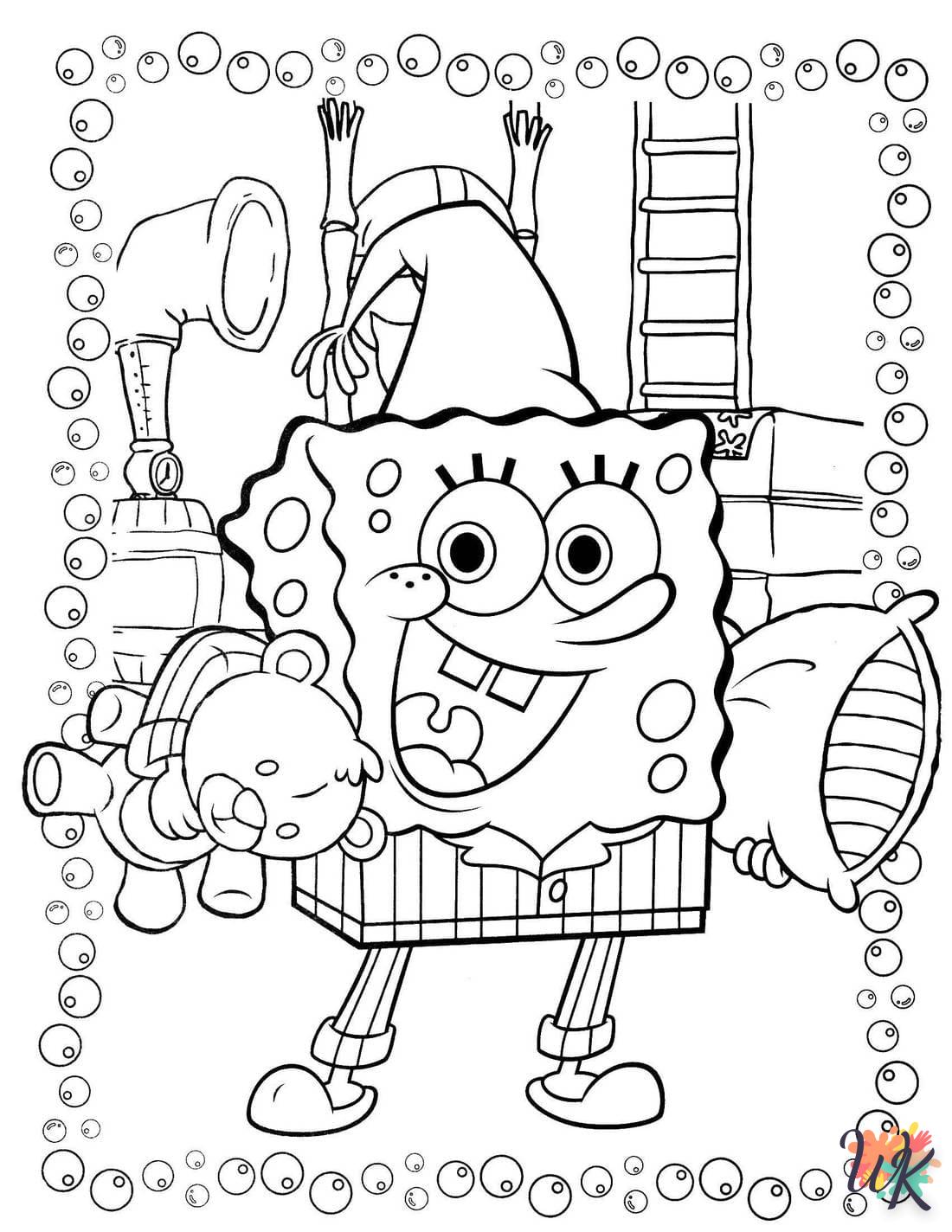 coloriage Spongebob  en ligne avengers gratuit