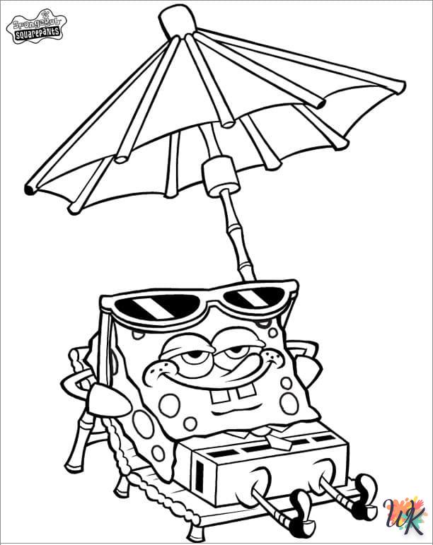 coloriage Spongebob  enfant 7 ans a imprimer