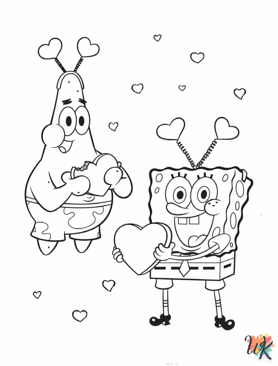 coloriage Spongebob  automne en ligne gratuit à imprimer