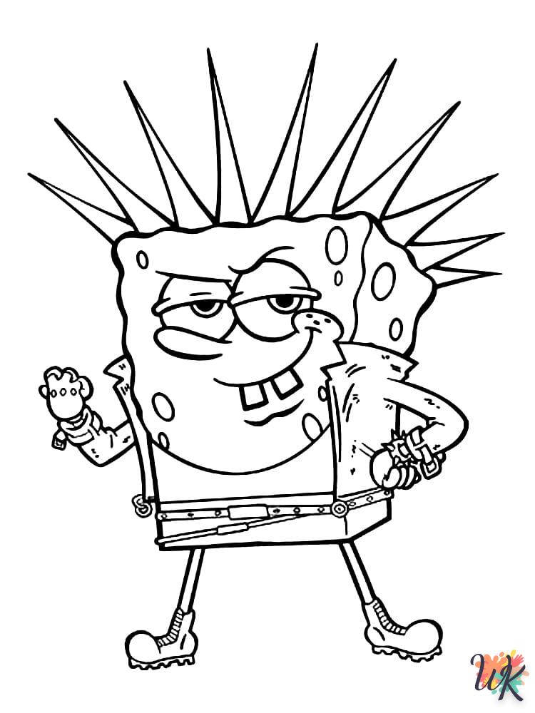 coloriage Spongebob  educatif pour enfant