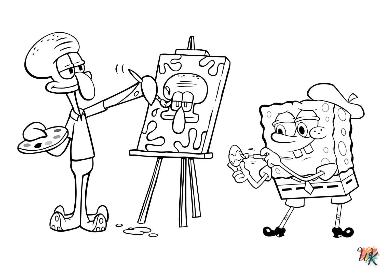 coloriage Spongebob  bebe à imprimer