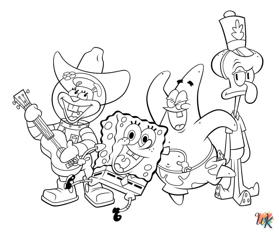 coloriage Spongebob  pour enfants a imprimer