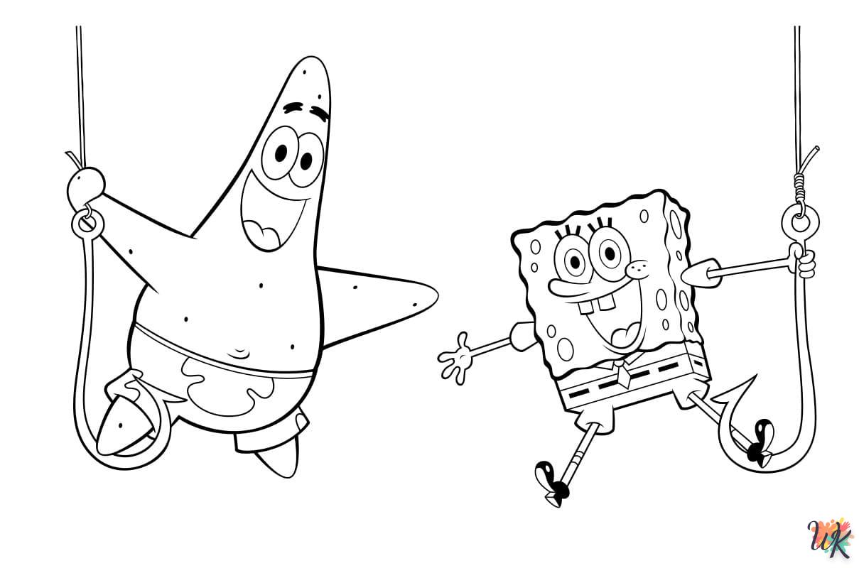 coloriage Spongebob  à imprimer pour enfant de 9 ans