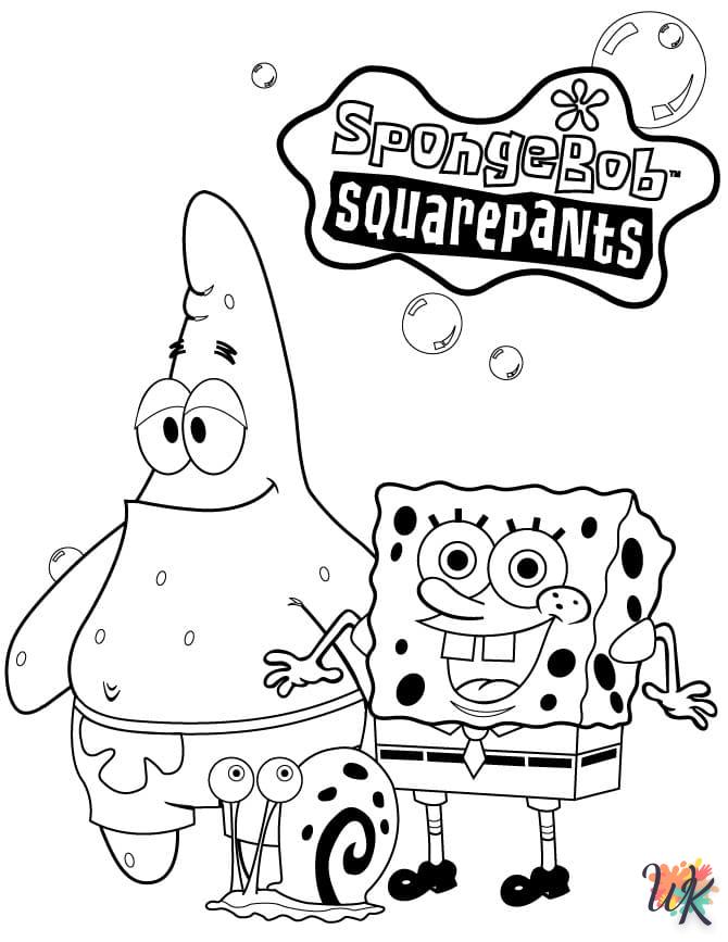 coloriage Spongebob  à imprimer a4