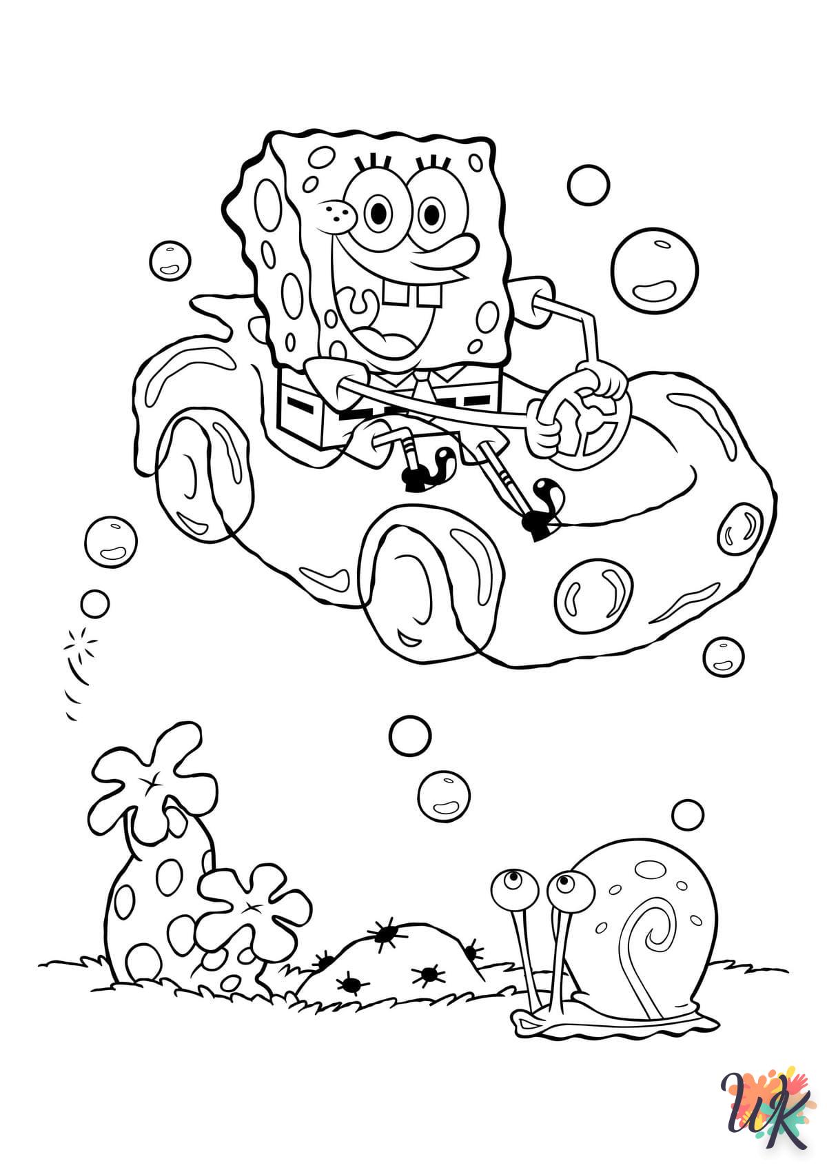 coloriage Spongebob  bebe à imprimer gratuit