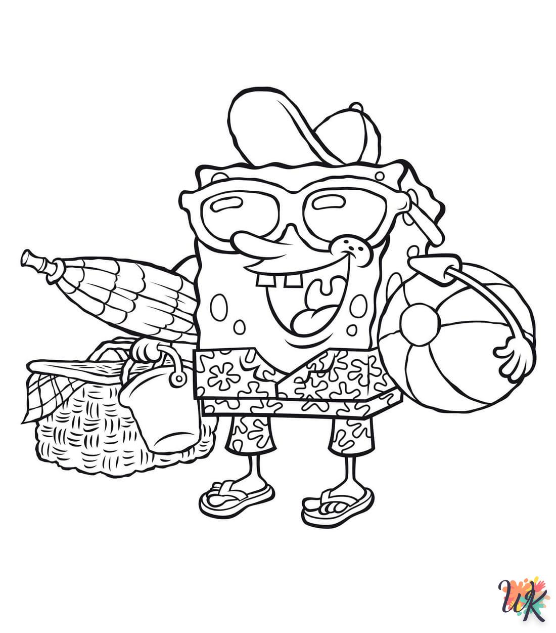 coloriage Spongebob  et apprentissage