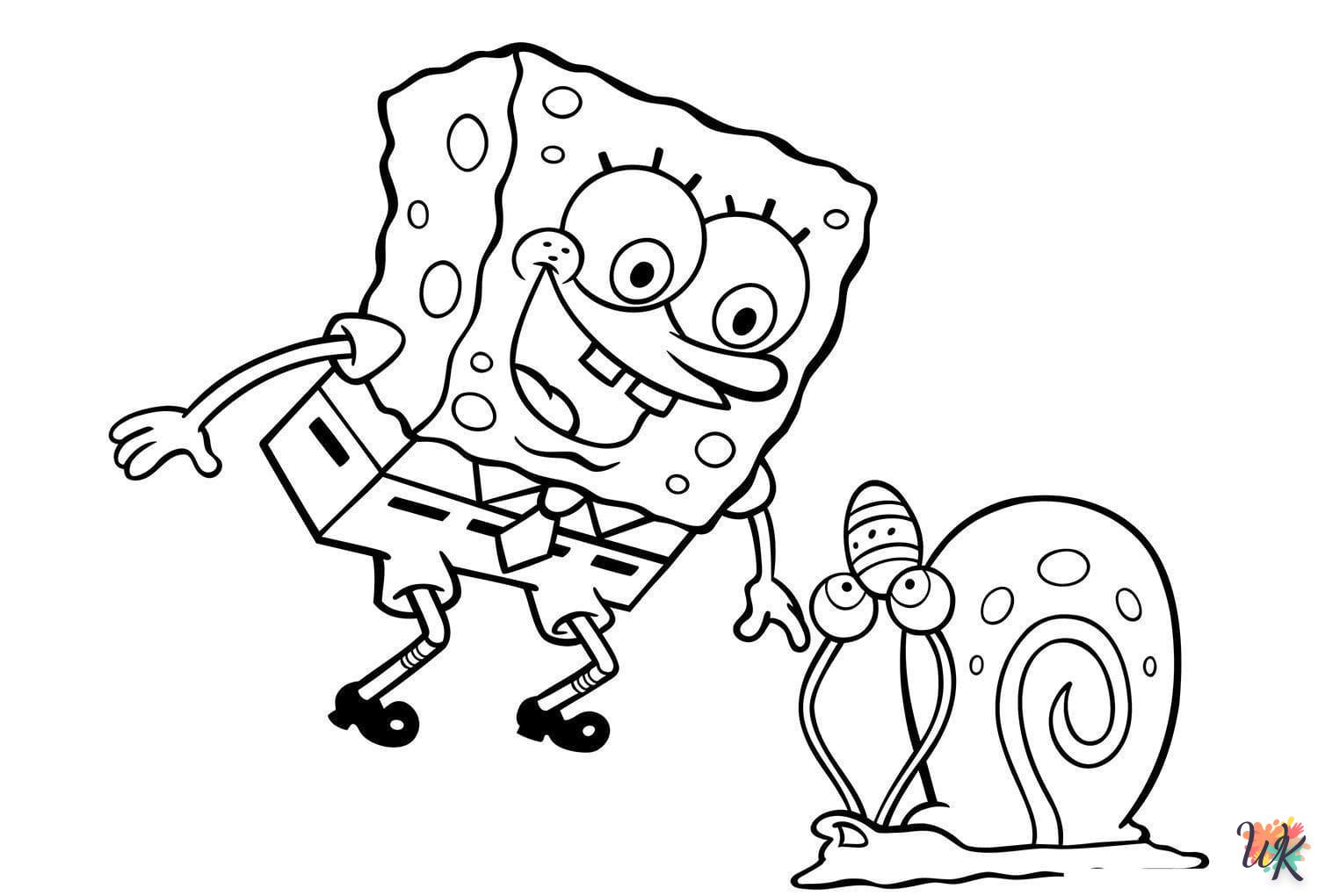 coloriage Spongebob  enfant à imprimer gratuit