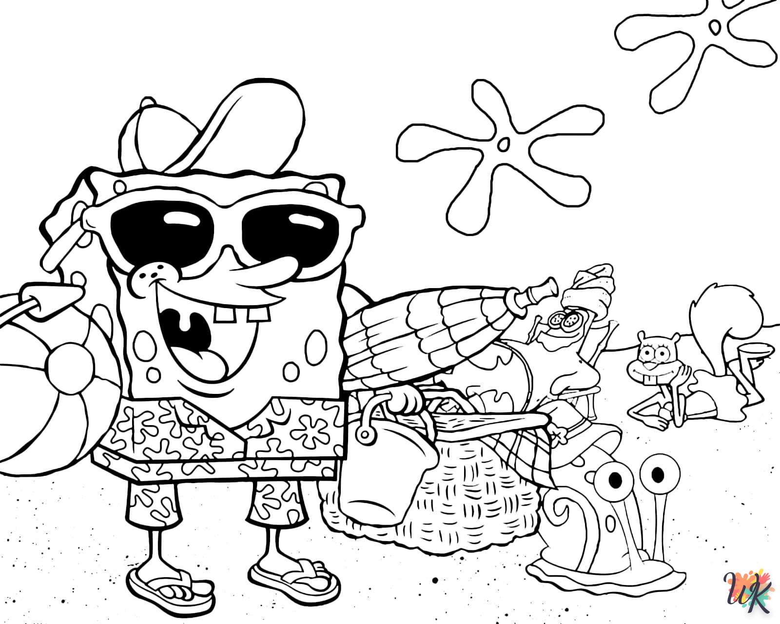 coloriage Spongebob  enfant à imprimer