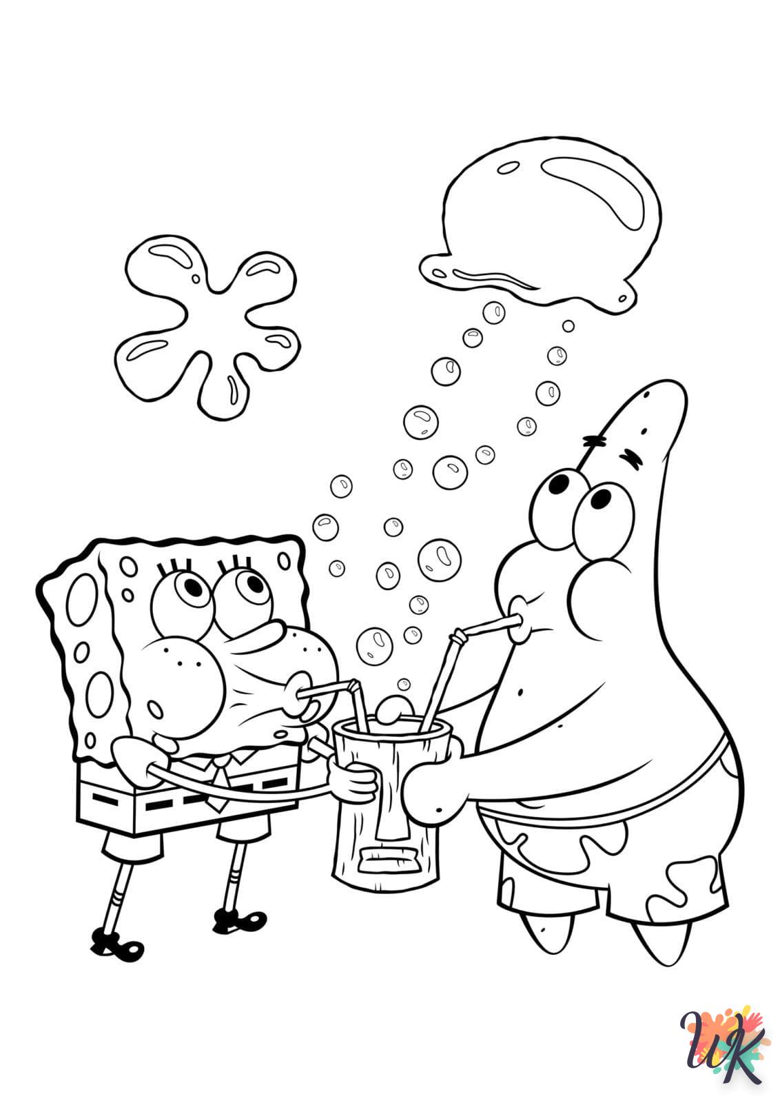 coloriage Spongebob  educatif pour enfant