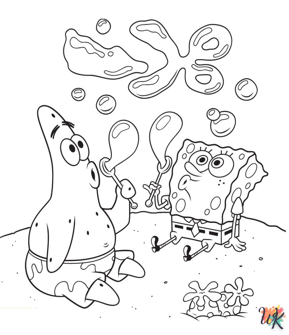 coloriage Spongebob  à imprimer a4