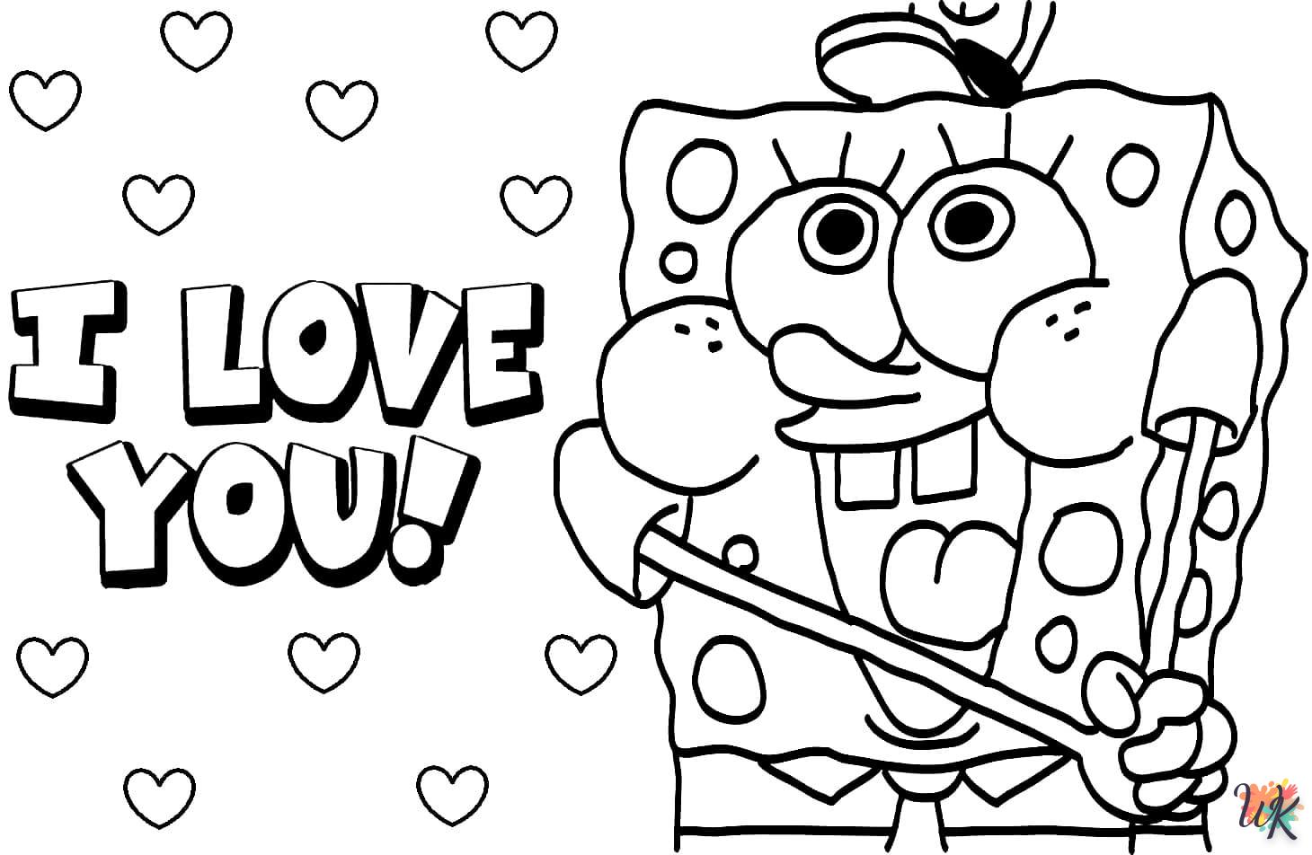 coloriage Spongebob  pour enfant de 6 ans