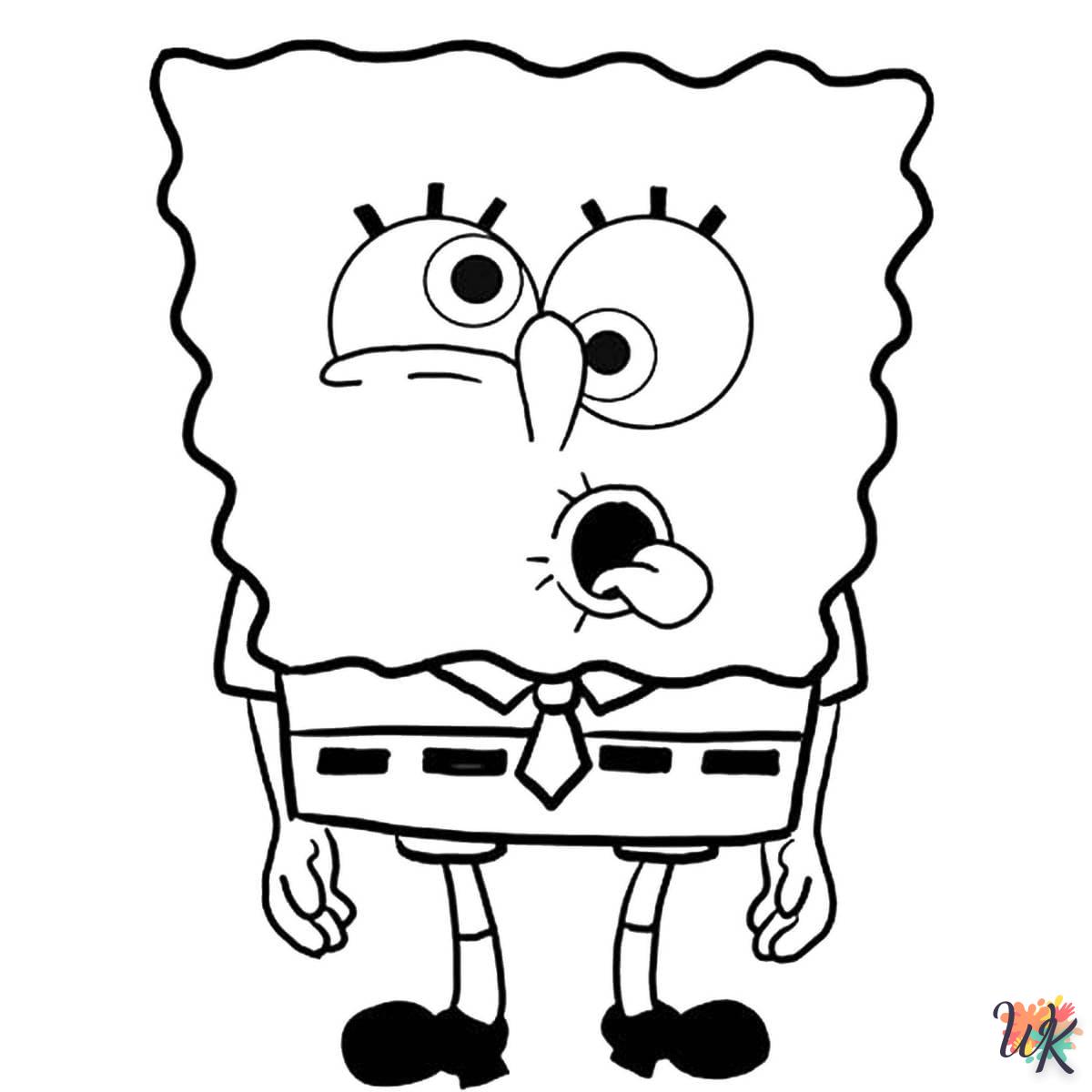 image de coloriage Spongebob  pour enfant