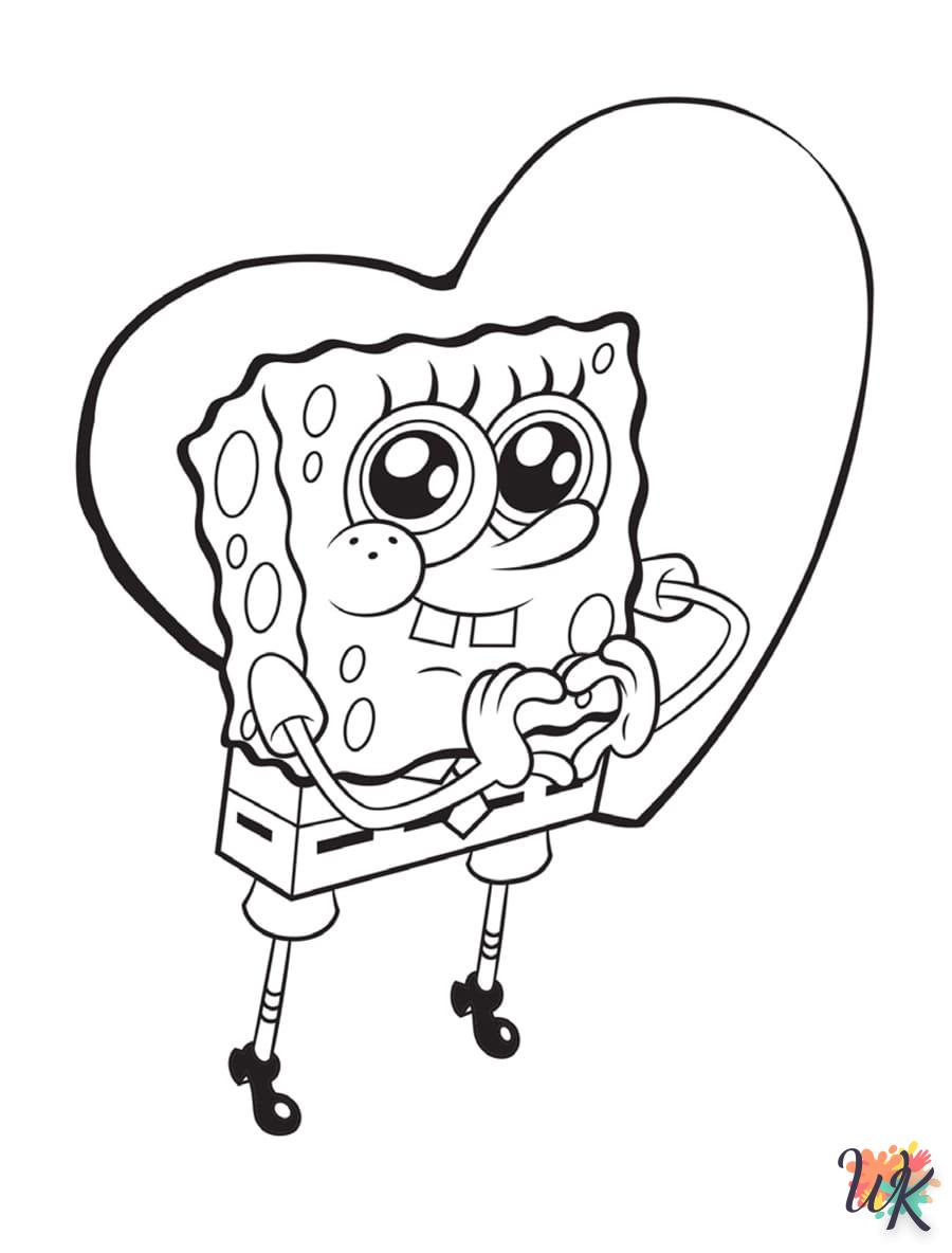 coloriage Spongebob  à imprimer pour enfant de 10 ans