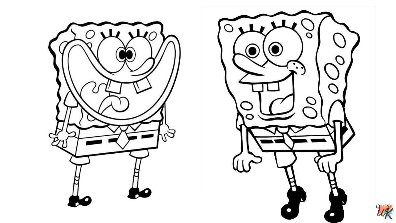 coloriage Spongebob  enfant 8 ans a imprimer