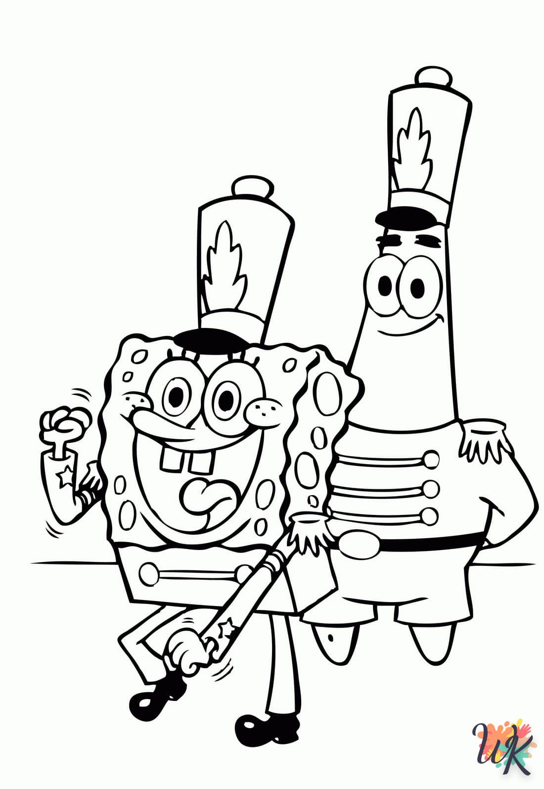 coloriage Spongebob  pour enfants à imprimer