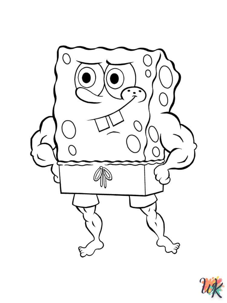 coloriage Spongebob  à imprimer pour enfant de 10 ans