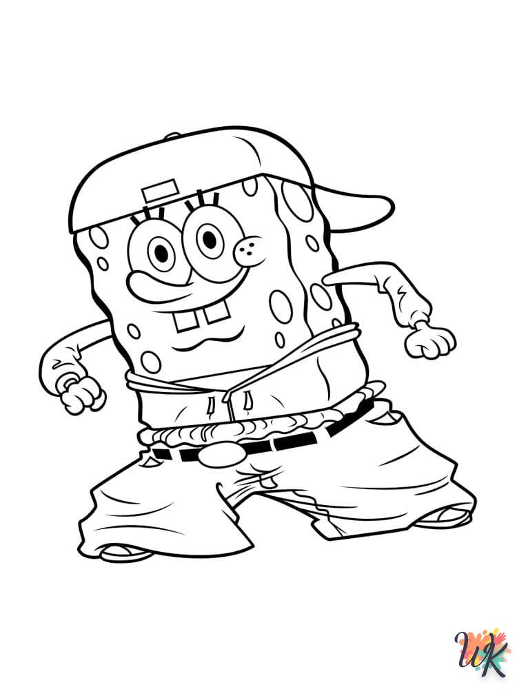 coloriage Spongebob  pour bebe a imprimer