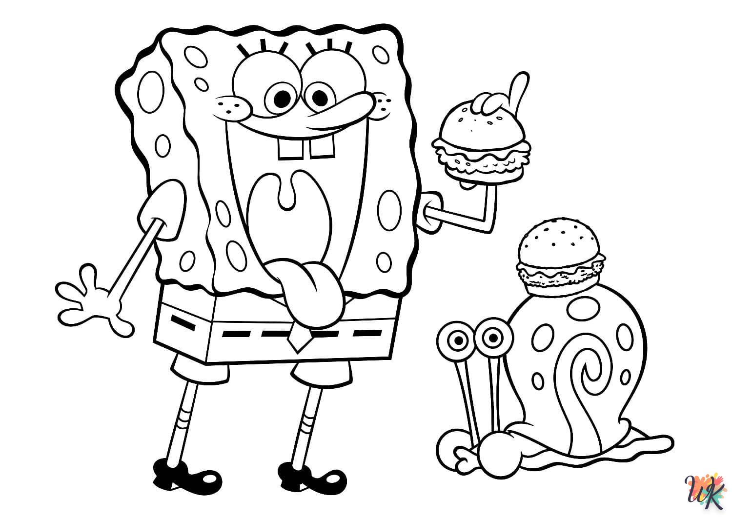 coloriage Spongebob  enfant à imprimer gratuit