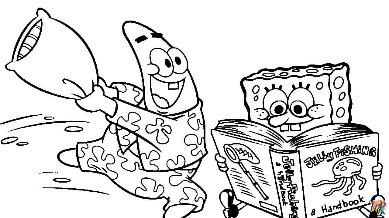 coloriage Spongebob  à imprimer pour enfant de 12 ans