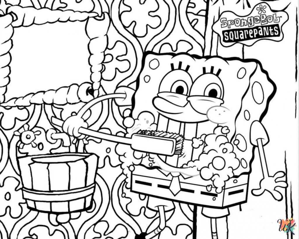 coloriage Spongebob  à imprimer pour enfant de 6 ans