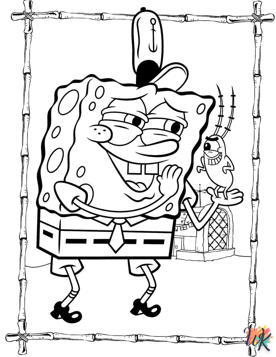 coloriage Spongebob  bebe à imprimer gratuit