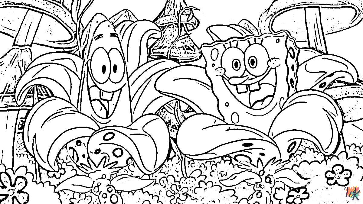 imprimer coloriage Spongebob  pour enfant