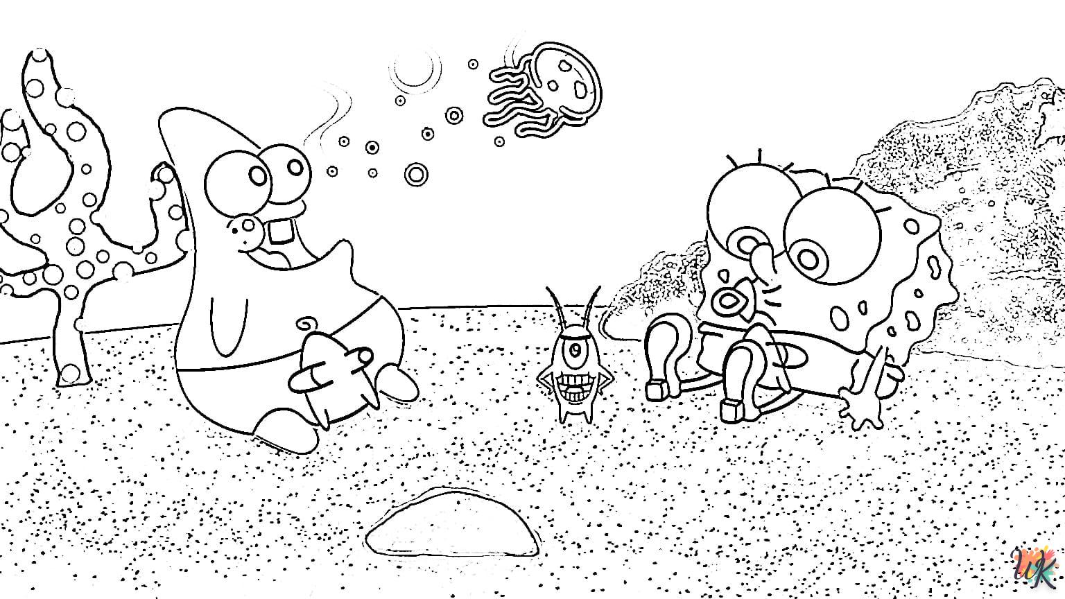 coloriage Spongebob  en ligne maternelle