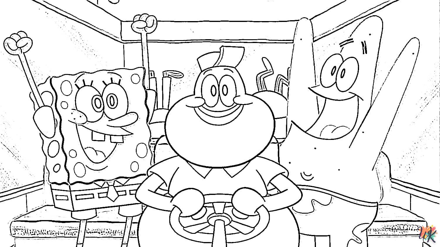 coloriage Spongebob  en ligne pour bebe de 2 ans