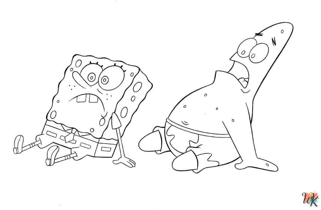 coloriage Spongebob  à imprimer pdf gratuit