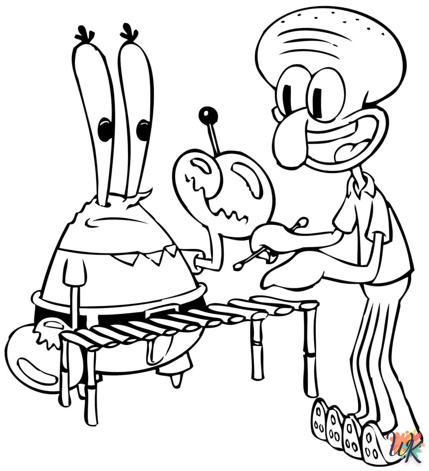 coloriage Spongebob  enfant 3 ans a imprimer