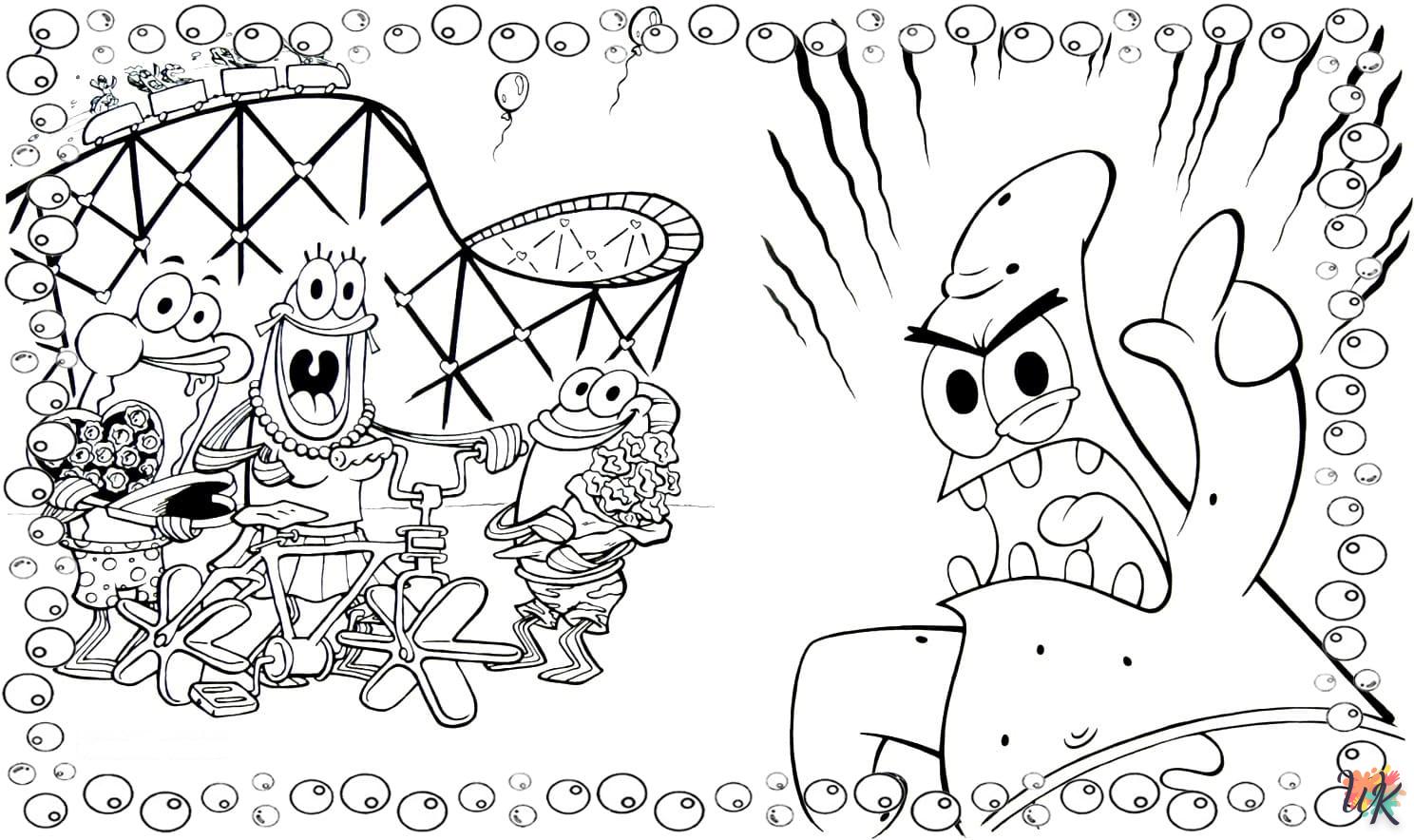 coloriage Spongebob  pour enfant de 6 ans