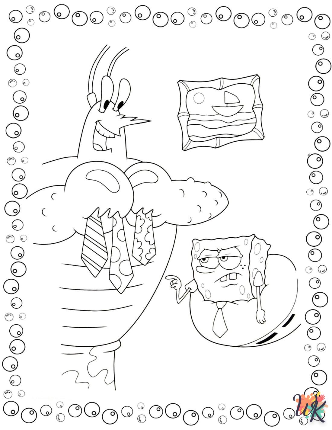 image de coloriage Spongebob  pour enfant