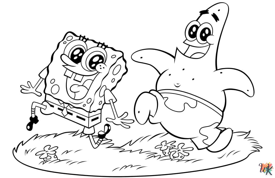 coloriage Spongebob  gratuit à imprimer