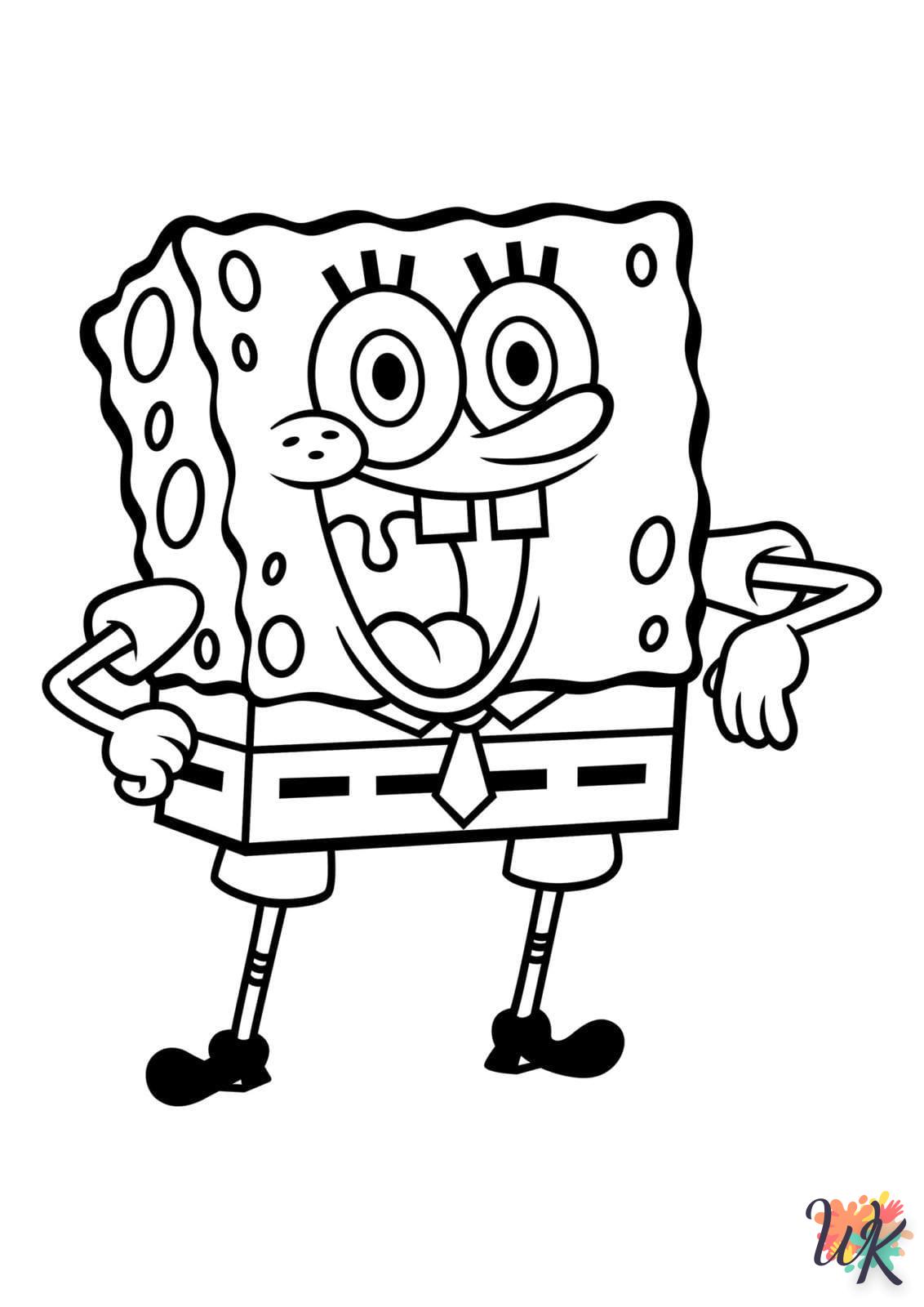 coloriage Spongebob  educatif pour enfant