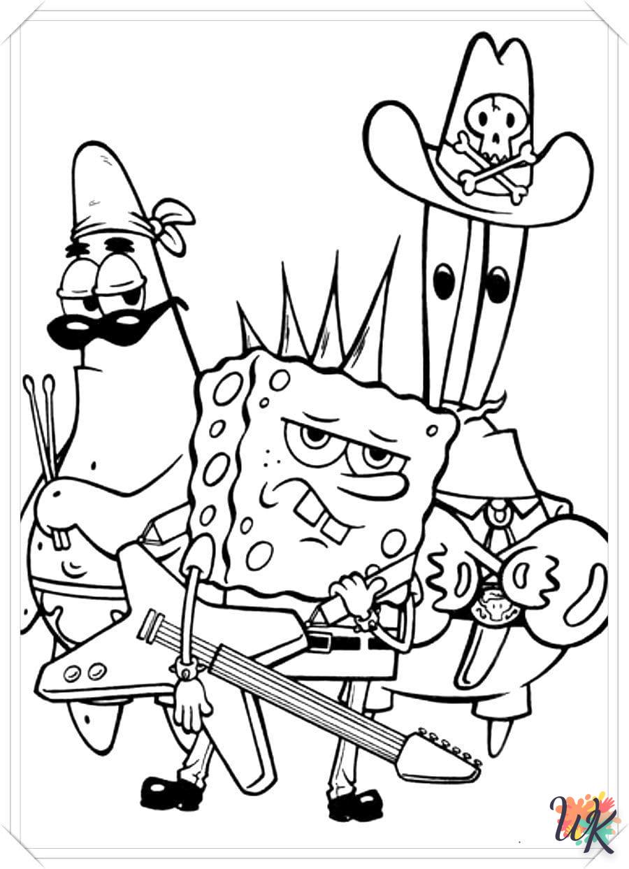 coloriage Spongebob  d'enfant a imprimer