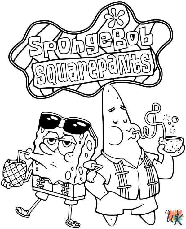 image pour coloriage Spongebob  enfant