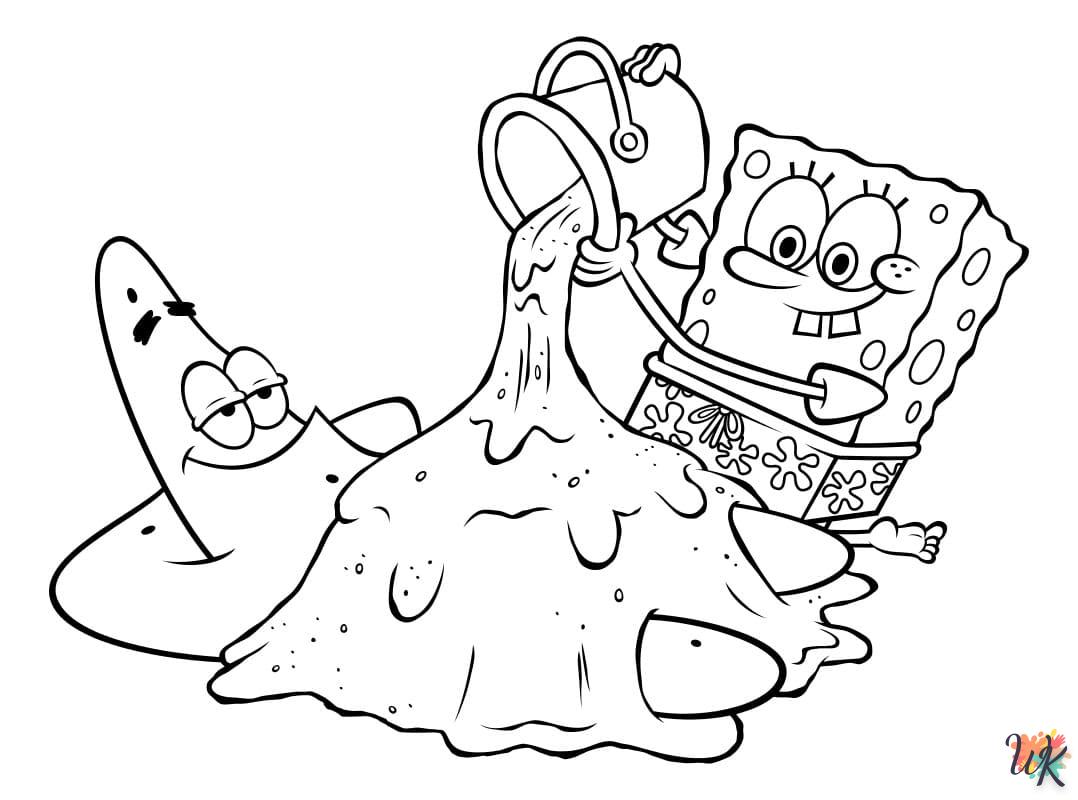 coloriage Spongebob  à imprimer pdf gratuit