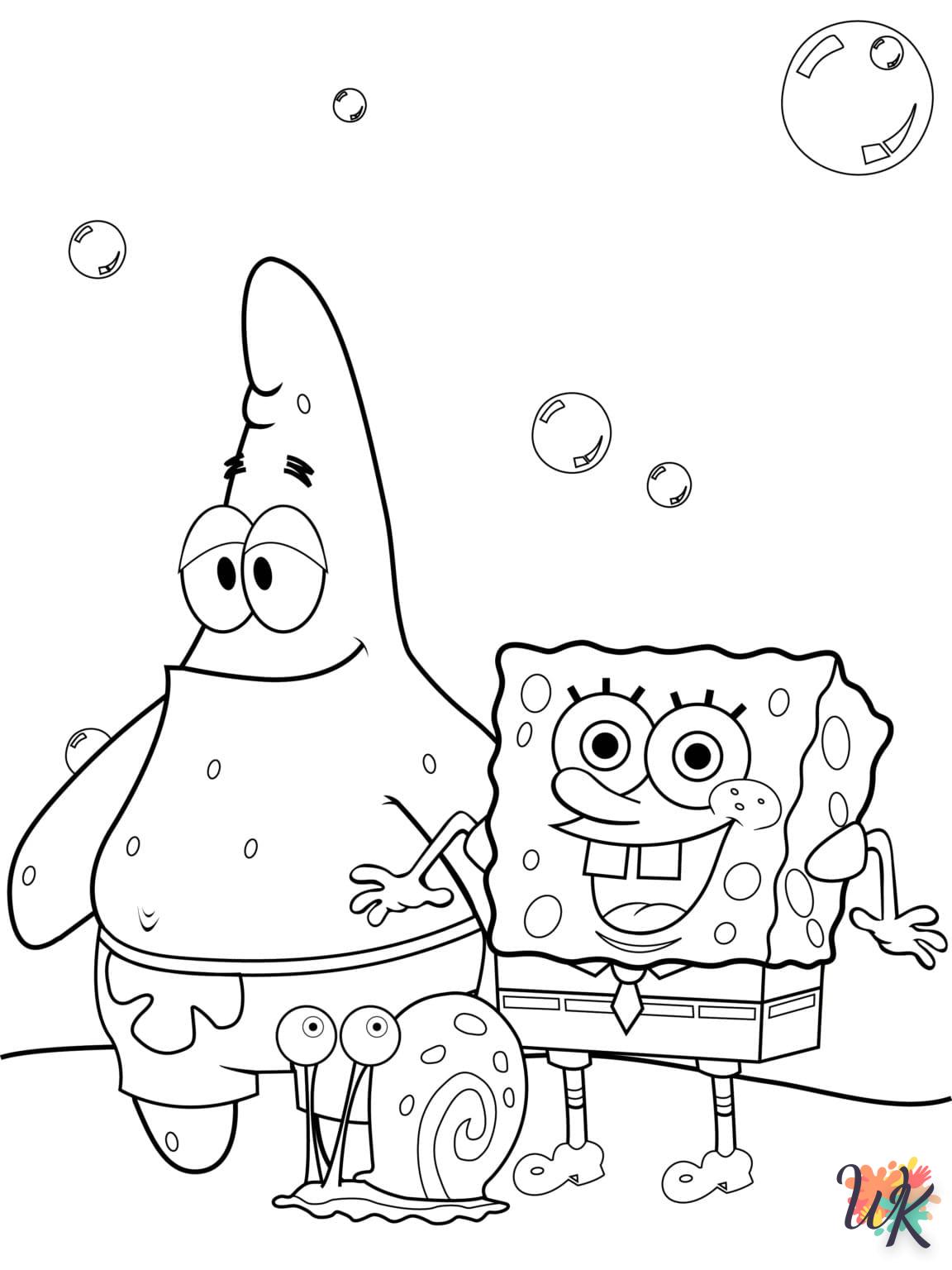 alphabet coloriage Spongebob  en ligne