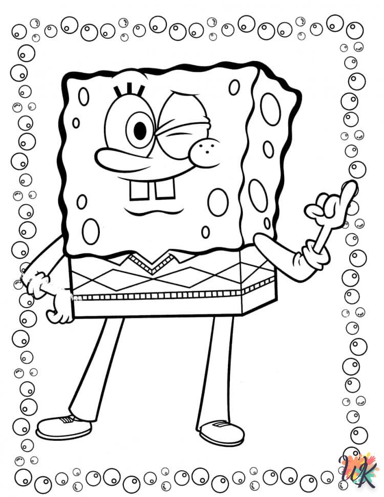 coloriage Spongebob  pour enfant de 8 ans