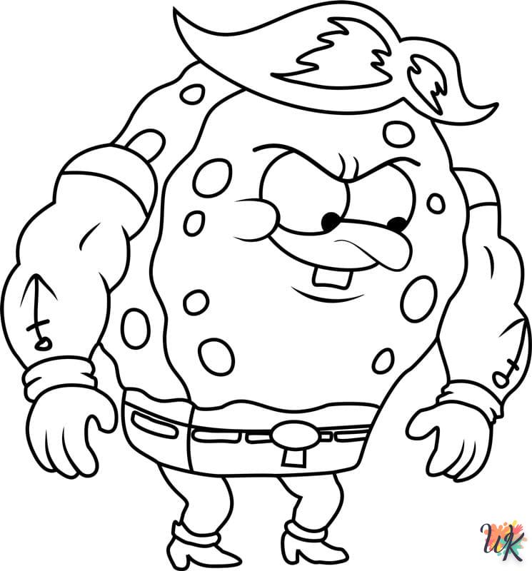 coloriage Spongebob  a imprimer enfant 5 ans