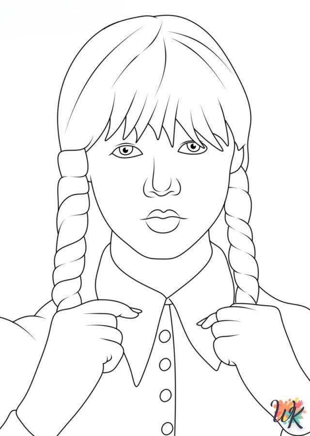 coloriage Wednesday Addams  a telecharger
